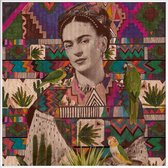 JUNIQE - Poster met kunststof lijst Viva La Vida -30x30 /Kleurrijk