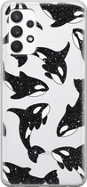 Samsung Galaxy A32 4G siliconen hoesje - Orka - Soft Case Telefoonhoesje - Transparant - Print