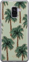 Samsung Galaxy A8 2018 siliconen hoesje - Palmbomen - Soft Case Telefoonhoesje - Groen - Natuur