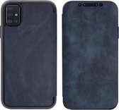 Samsung Galaxy A51 Bookcase Hoesje - Leer - Siliconen - Book Case - Flip Cover -  Samsung Galaxy A51 - Blauw