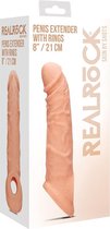 Penis Extender with Rings - 21 cm - Flesh - Sleeves