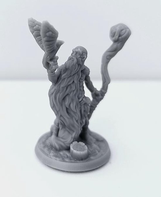 Thumbnail van een extra afbeelding van het spel 3D Printed Miniature - Druid Male01 - Dungeons & Dragons - Hero of the Realm KS