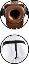 Hollow Strap-On with Balls - 7 Inch - Brown