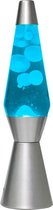 i-total lavalamp conisch voet zilver | lichtblauw lava en donkerblauwe vloeistof