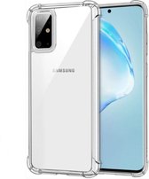 Anti shock stoot rubber siliconen - Geschikt voor Samsung Galaxy S20 - Extra sterke hoeken back cover - Transparant