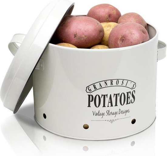 Iowa aardappelpot emaille-staalplaat ca. 27 x 21 x 23,5 cm (BxHxD) roestvrij