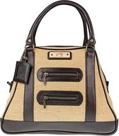 Juuty – Luxe Handtas – Harper Handbag  – Clutch - Hand Gemaakt Van Jute - Leer - Bruin