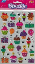 Sparkle Stickers - Feest Verjaardag Cupcakes Balonnen