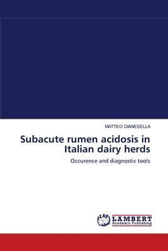 Subacute rumen acidosis in Italian dairy herds - cover