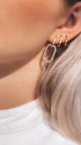 Jobo By JET - Sparkle earrings - Gouden oorbellen - 1 set oorbellen - Goud met diamantjes