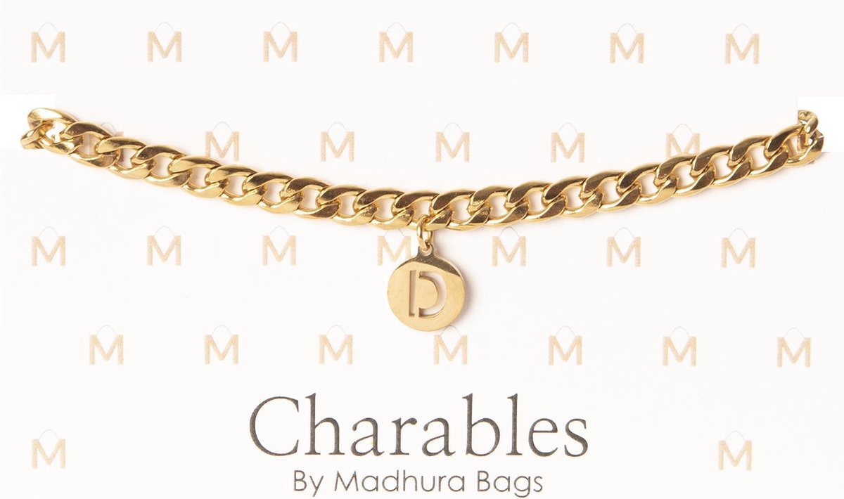 Armband Elegance Goud met naamletter D