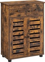 Nancy's Dinuba Dressoir - Badkamerkast - Ladekast - Opbergkast - Verstelbare Planken - Industrieel - Bruin - Zwart - 60 x 30 x 82 cm