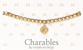 Charables by Madhura Bags Armband Elegance Goud – Waterproof – Hypoallergeen – RVS - Naamletter A