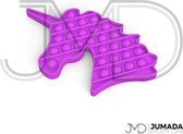 Jumada's Pop-it Fidget Speelgoed - Fidget Toy - Anti-stress Speelgoed - Eenhoorn - Paars - 16,5 x 17,5 x 1,5 cm