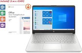 HP 14 inch Laptop - AMD Ryzen 3 - Zilver - 4GB RAM - 128GB SSD -  Actie: Tijdelijk met GRATIS Office 2019 Home & Student t.w.v. €149 (verloopt niet, geen abonnement) & BullGuard An