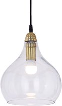 Hanglamp Druppelvorm - Casamia 41007 – Transparant – 24x27 cm - Plafondlamp
