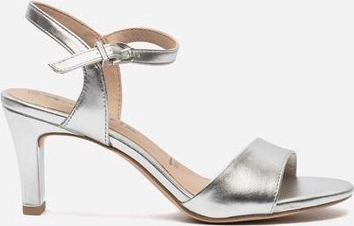 Tamaris Sandalen met hak zilver - Schoenen.nl
