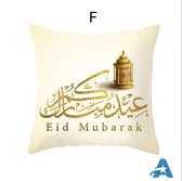 Eid-decoraties voor huis Kussenhoes voor Suikerfeest/offerfeest 45x45 cm Style F