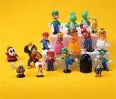 Mario Speelfiguur set - Mario Speelgoed - Mario Poppetjes - Mario speelfiguren - Super Mario - 18stuks - 3/7 cm