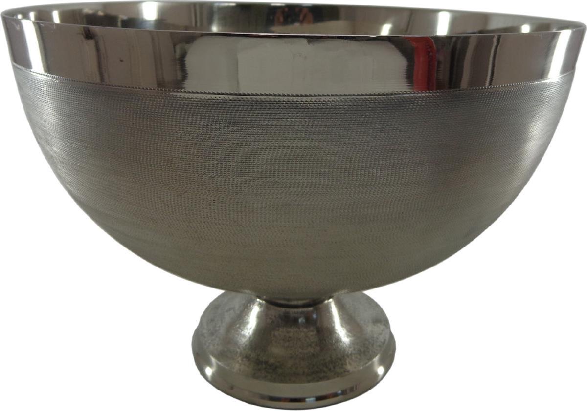( fruit ) schaal Bowl nikkel aluminium 38cm dia 28cm hoog