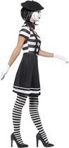 SMIFFY'S - Zwart en wit mime kostuum met schmink voor vrouwen - M