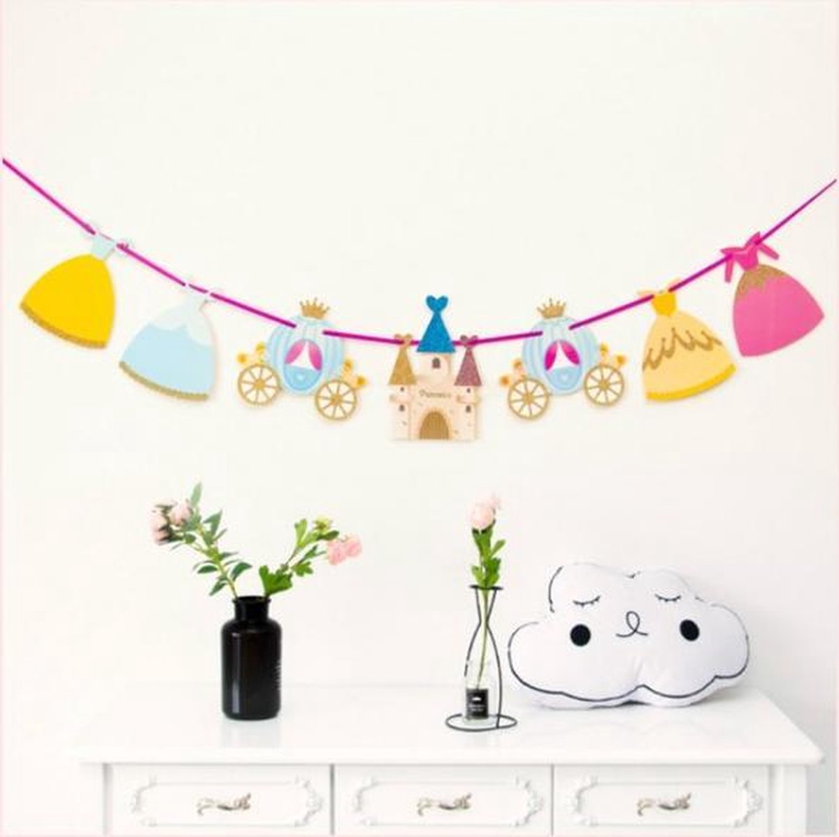 Yuccer Set van 2 Papieren Slingers Glitter Ster Slinger Opknoping Decoraties voor Bruiloft Bruids Babyborrel Verjaardag Kerstfeest (Zilver