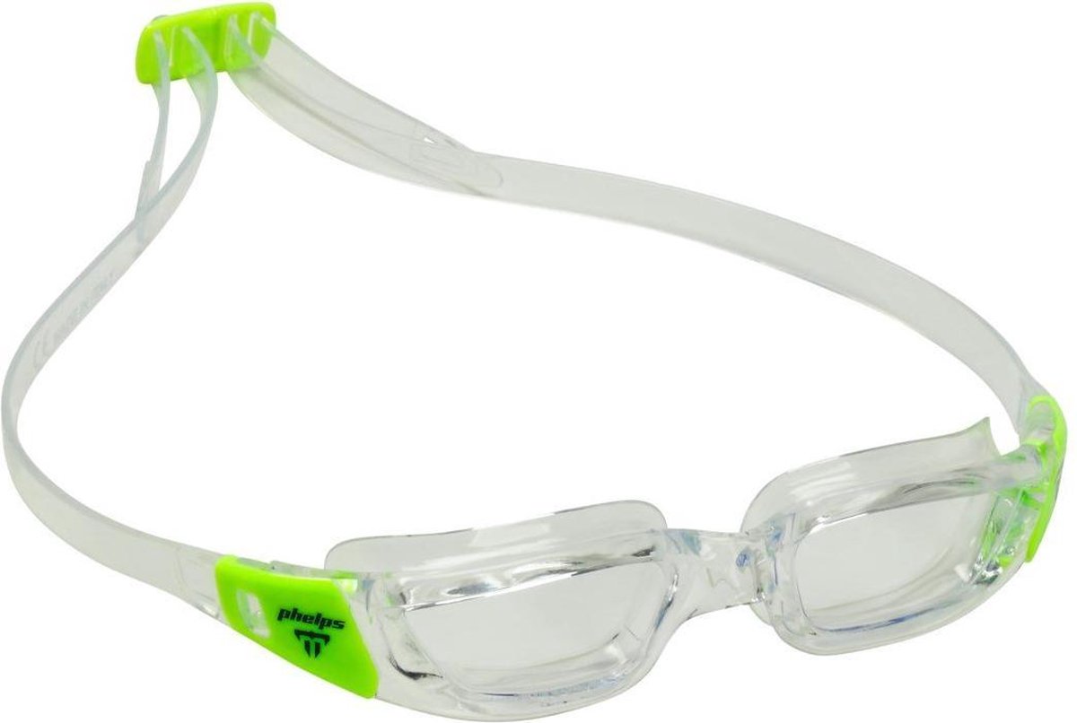 Phelps Tiburon Junior - Zwembril - Kinderen - Clear Lens - Transparant/Lime