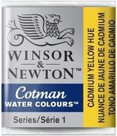 Peinture aquarelle W&N Cotman demi-teinte Yellow de cadmium Napje