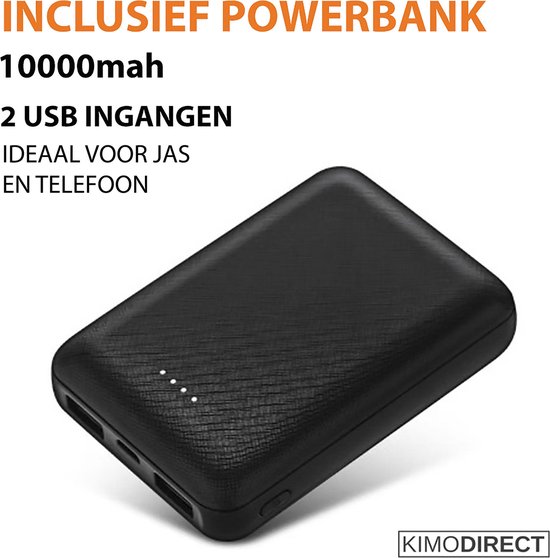 7.4V DC Port Power Bank Pour Gilet Chauffant Veste Climatisation Vêtements Chargeur Portable Batterie Externe Téléphone Powerbank 20000mAh