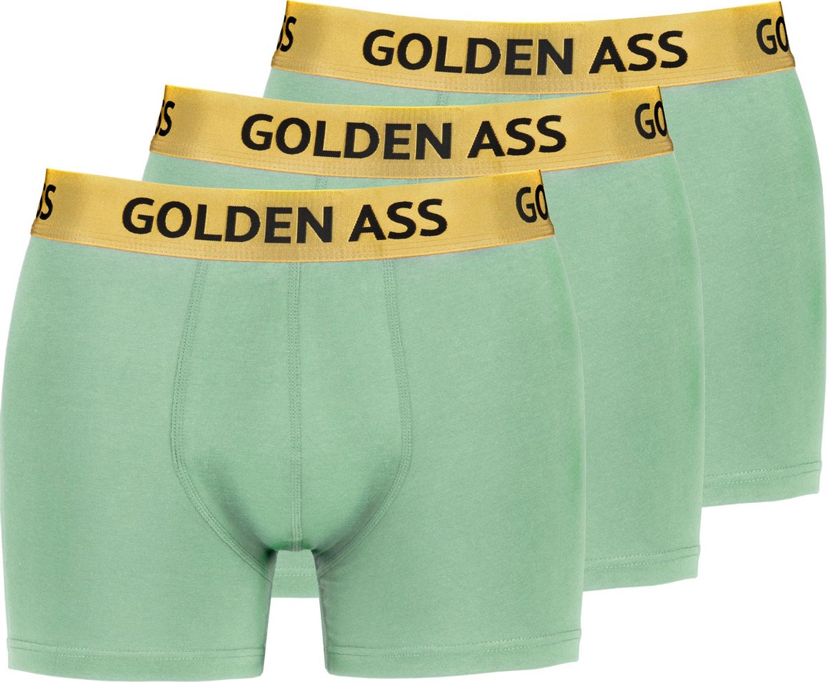Golden Ass - 3-Pack heren boxershort mint groen XS