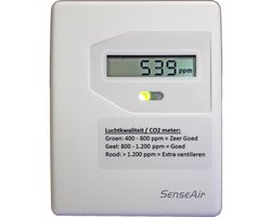 CO2 meter SenseAir eSENSE FAI Light (geen alarm) - betrouwbare CO2 meter voor scholen, kinderdagverblijven, kantoren en woningen
