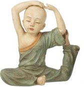 Yoga Monnik groen Yoga-houding kunststof J-Line