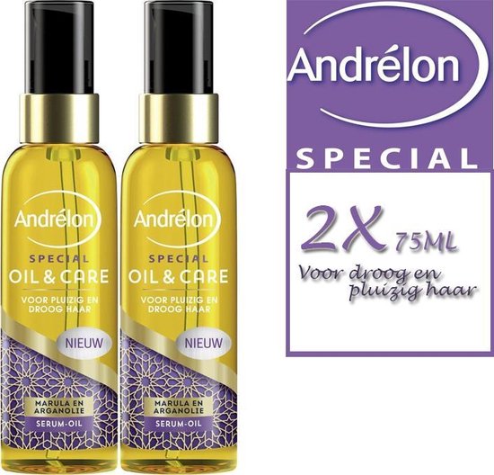 Andrélon Oil & care serum - met Marula en Argan olie- 2x 75 ml | bol.com
