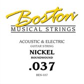 Snaar elektrische/akoestische gitaar Boston BEN-037 Nickel roundwound .037