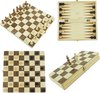 Afbeelding van het spelletje CheckMate® 3 in 1 – Gratis ebook – Schaakspel – Dambord – Backgammon – Damspel – Schaakbord met Schaakstukken – Schaakspellen – Schaakspel Volwassenen Hout – Schaakborden – Schaakborden Volwassenen – Schaakset – Schaken – Schaak – Chess set