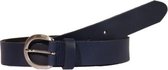 Dames riem leer 3,0 cm Donker blauw, bandmaat 105