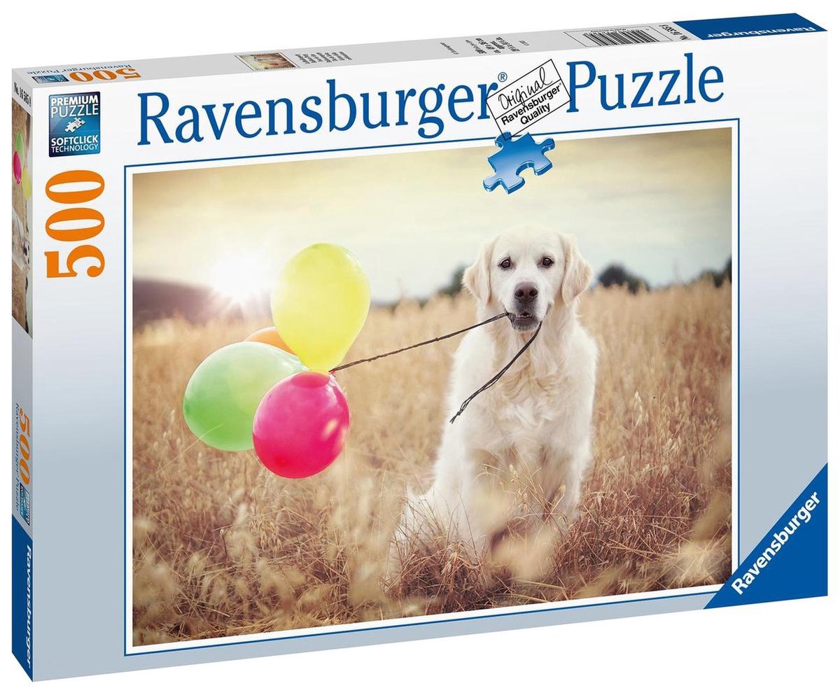 Ravensburger Puzzel Ballon Feestje Labrador 500 Stukjes