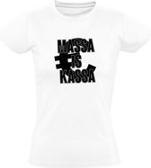 Massa is Kassa Dames t-shirt |  Wit