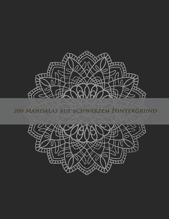 200 Mandalas auf schwarzem Hintergrund - cover