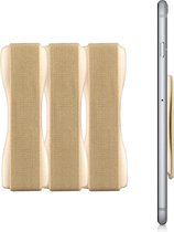 kwmobile vingerhouder voor smartphone - Vingergreep voor telefoon - Zelfklevende finger holder - Set van 3 - In goud