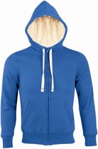 SOLS Sherpa Unisex Zip-Up Hooded Sweatshirt / Hoodie (Koningsblauw)