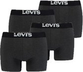 Levi's Solid Basic Boxershort 4-Pack Antraciet