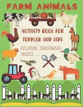 Farm Animals Activity Book For Toddler and Kids