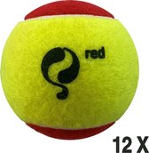 Quick Q-Tennisbal Stage 3 - 12 stuks Geel / Rood in handig rugzakje
