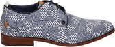 Rehab Greg Labyrint heren veterschoen - Blauw wit - Maat 46
