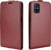 Samsung Galaxy M51 Hoesje - Mobigear - Serie - Kunstlederen Flipcase - Bruin - Hoesje Geschikt Voor Samsung Galaxy M51