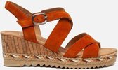Gabor Comfort sandalen met sleehak oranje - Maat 41.5