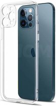 Backcover voor Iphone 12 mini transparant met camera bumper- backcover - Siliconen hoesje - camera bumper - hoesje tegen stoten - grip hoesje