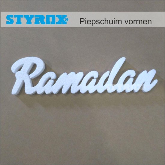 een vergoeding Haarzelf Elektropositief Ramadan piepschuim letters / tekst - 30 cm breed - decoratie - hobby -  knutsel | bol.com
