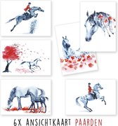 Kimago.nl - wenskaarten - kaartenset - ansichtkaarten - diverse - paarden - 6 stuks